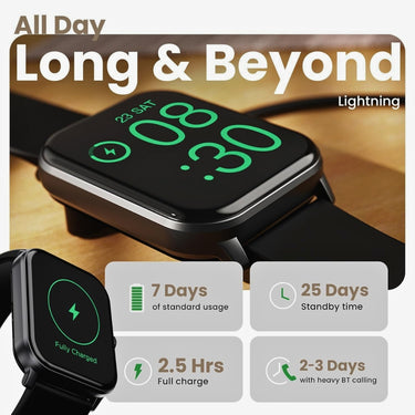 GOBOULT Drift+ Smartwatch with 1.85” HD Display, Bluetooth Calling, 500 Nits Brightness, AI Voice Assistant & 100+ Sports Modes